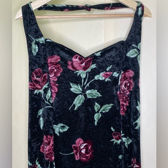 Vintage y2k Frederick’s of Hollywood Crushed Velvet Sweetheart HalterDress Sz 3X - Picture 3 of 10